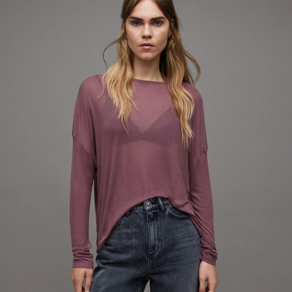 All Saints Francesco Rita Ranskull T-Shirt Mauve